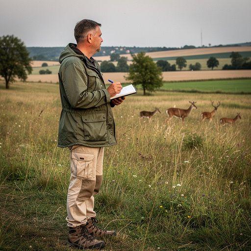 Állatok viselkedését tanulmányozó diákok csoportja a természetben, figyelve a madarak fészkeltetését.